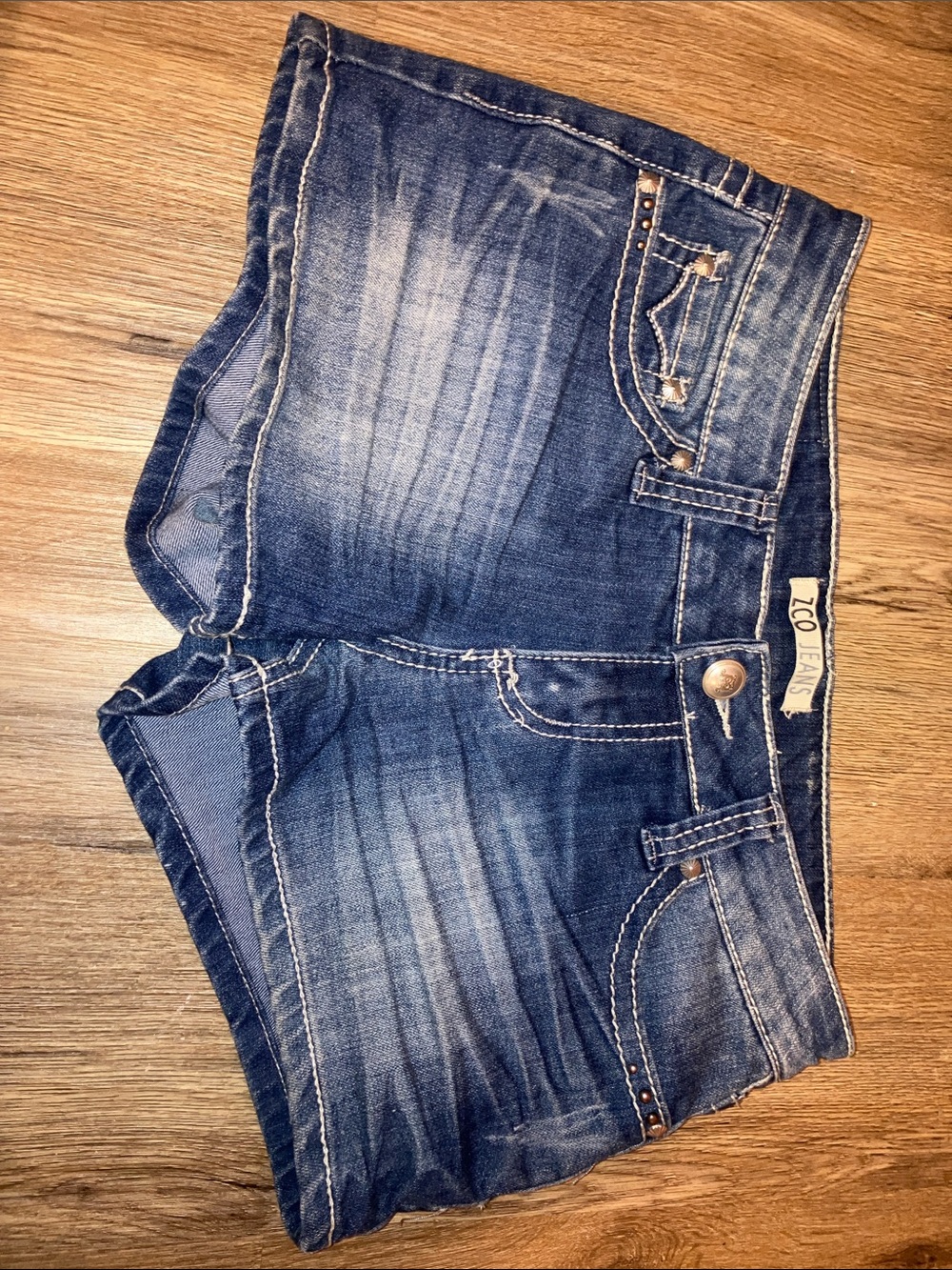 Women's Faded Denim Jean Shorts